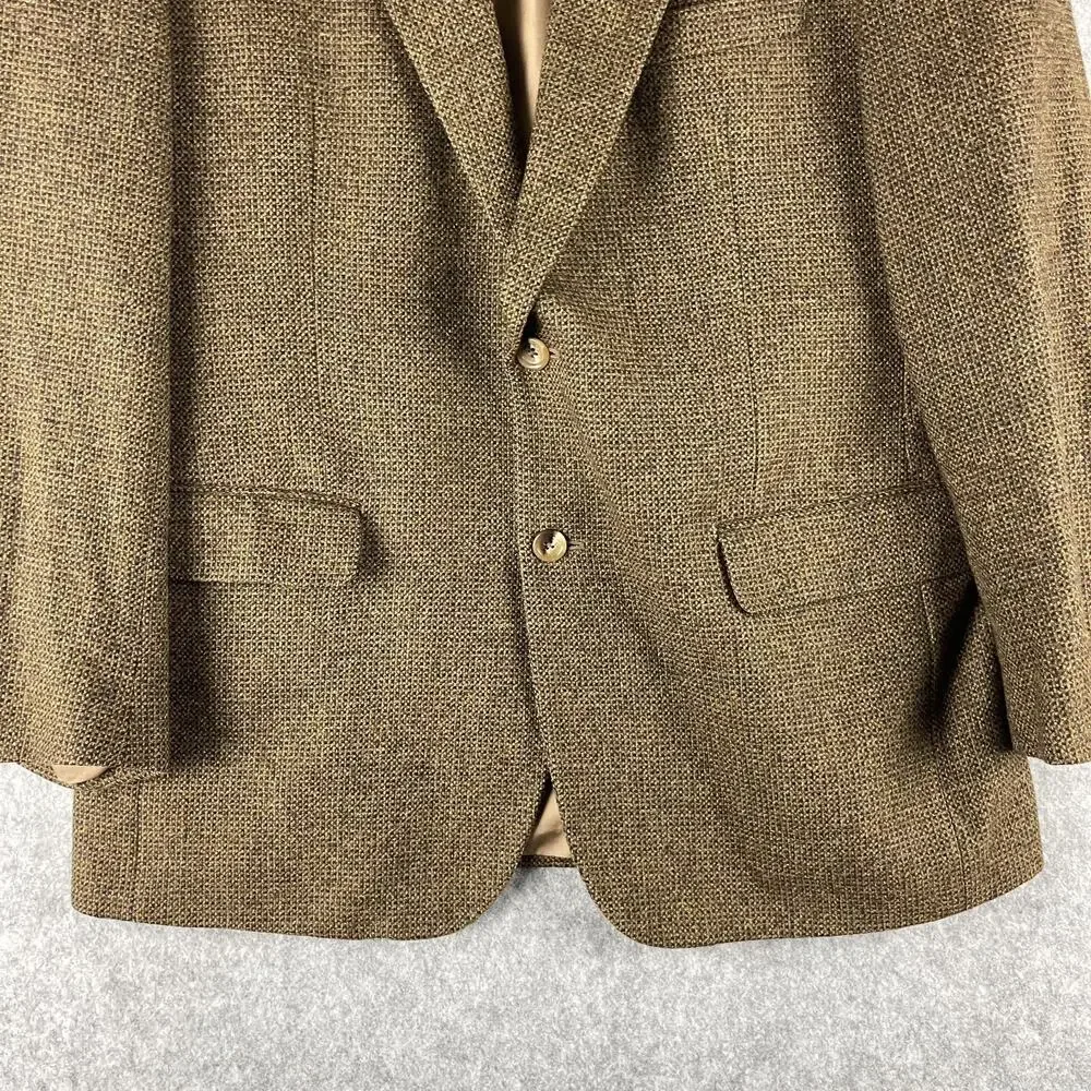 Jos A‎ Bank Wool Cashmere Tweed Blazer Sport Coat Jacket Mens 44R Brown 2 Button